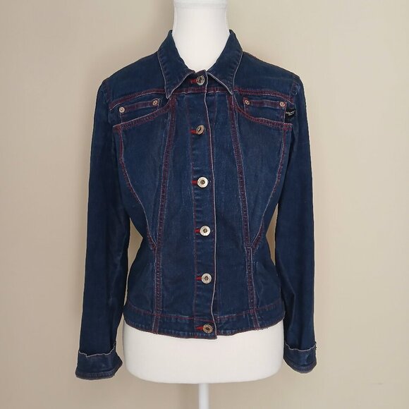 Baby Phat Y2K Stretch Jean Jacket Blue Size Medium - Picture 2 of 10